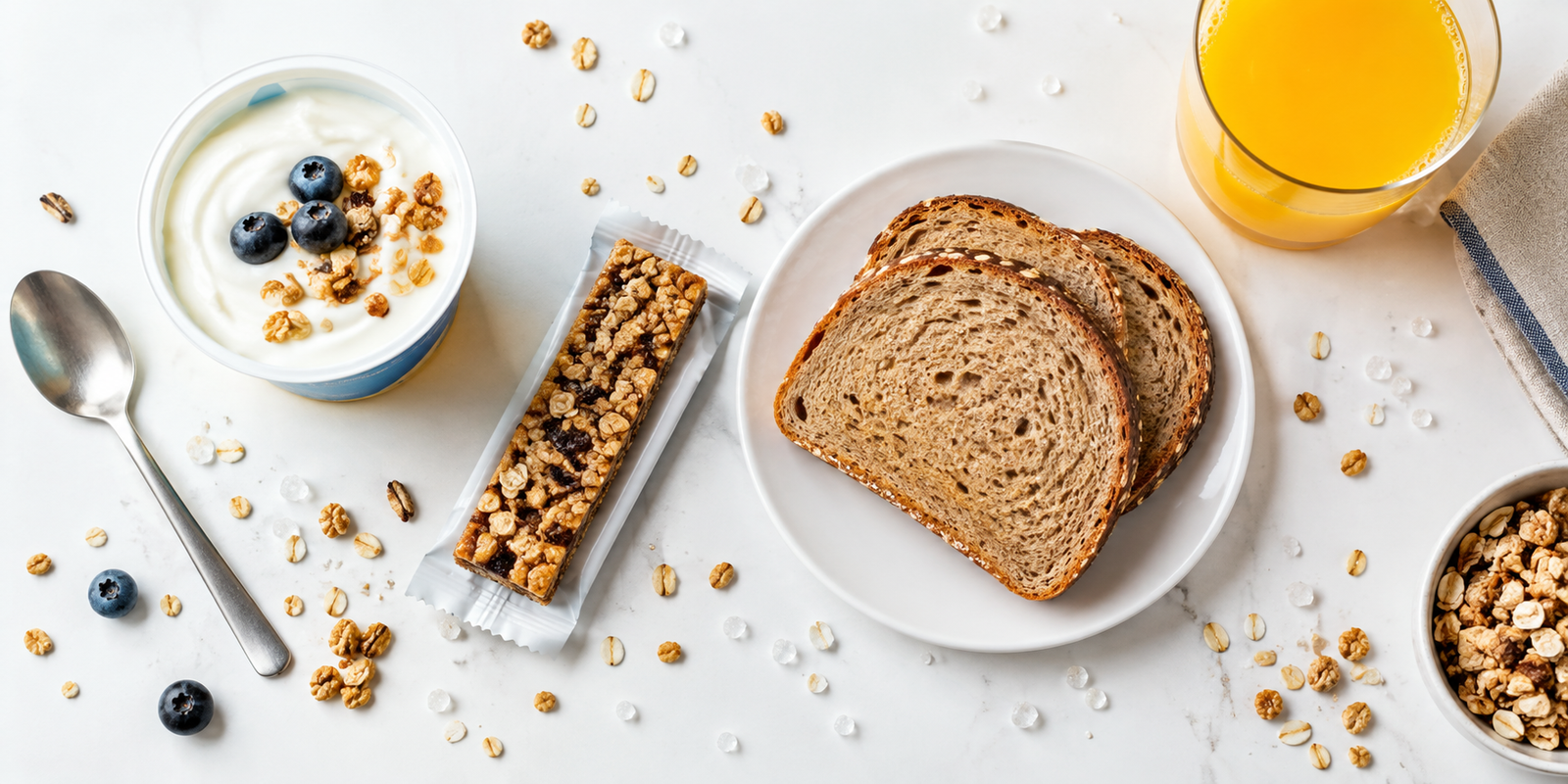 Everyday breakfast foods with hidden sugar